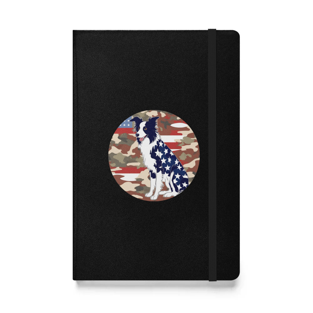 PugMug Custom Border Collie Hardcover Bound Notebook
