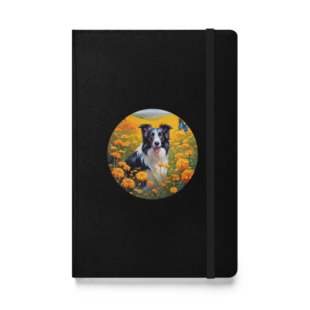 PugMug Custom Border Collie Hardcover Bound Notebook
