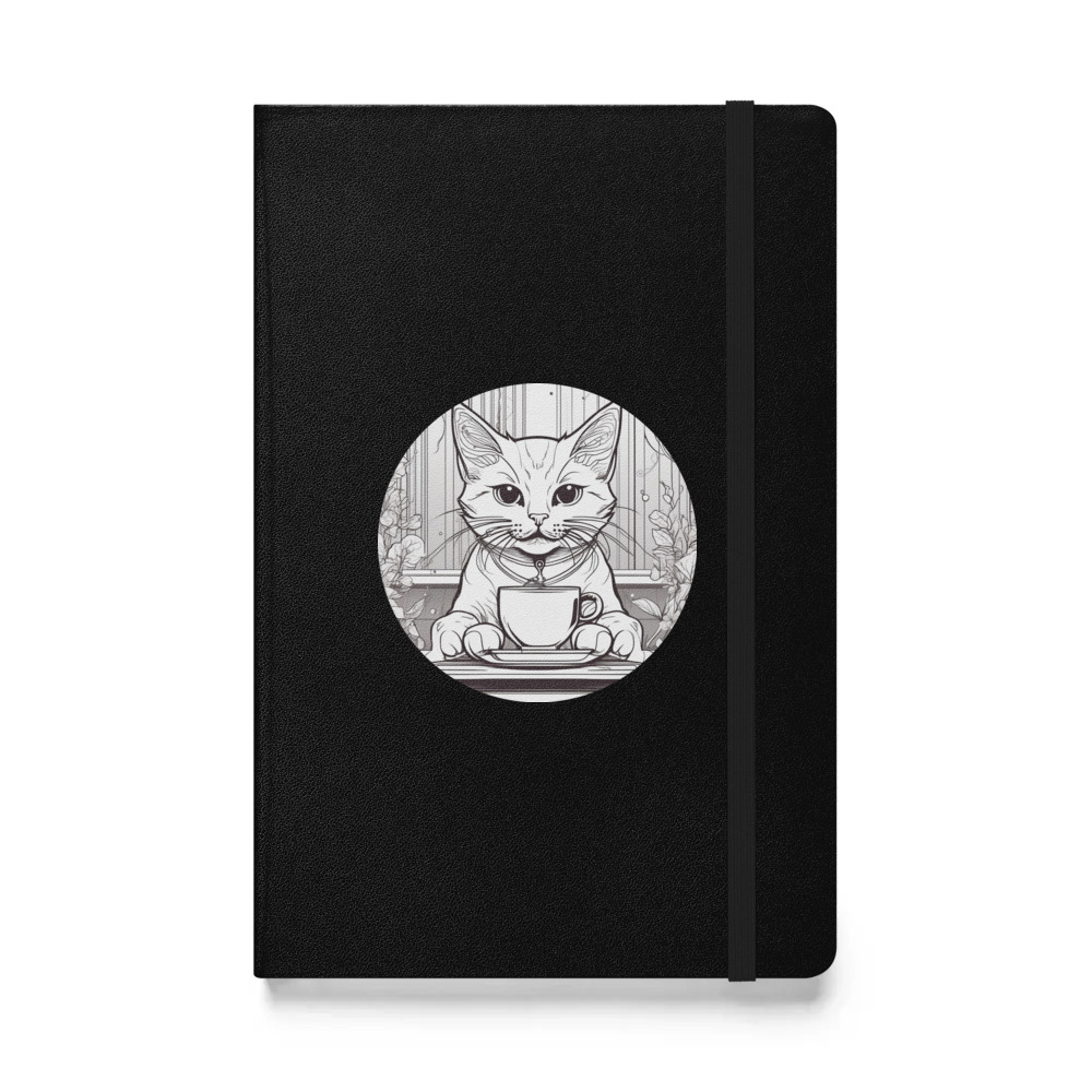 PugMug Custom White Companion Cat Hardcover Bound Notebook