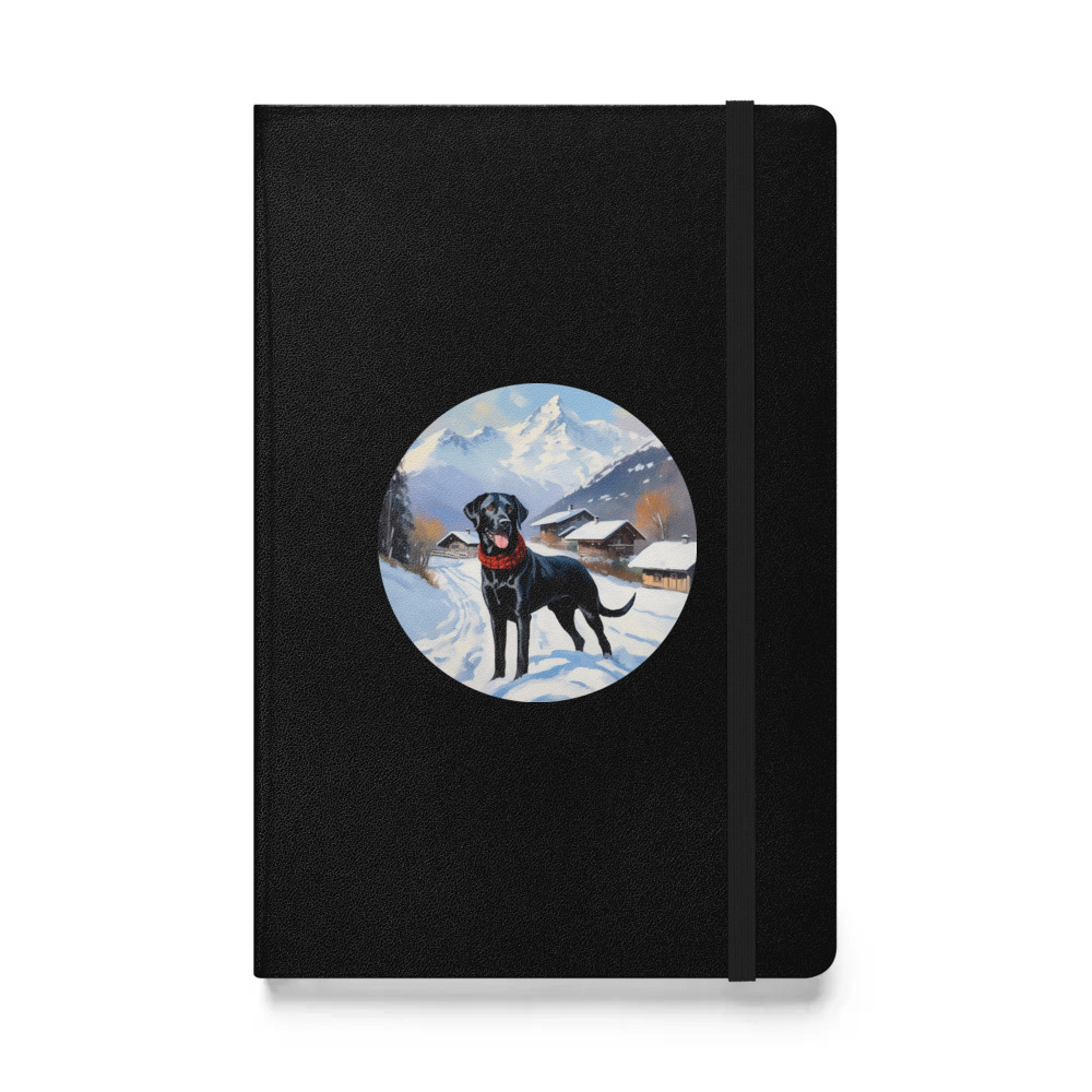 PugMug Custom Black Labrador Retriever Hardcover Bound Notebook