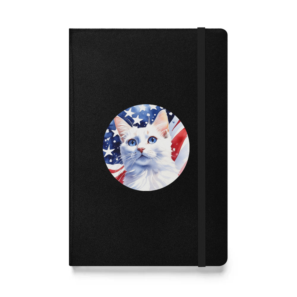 PugMug Custom White Companion Cat Hardcover Bound Notebook