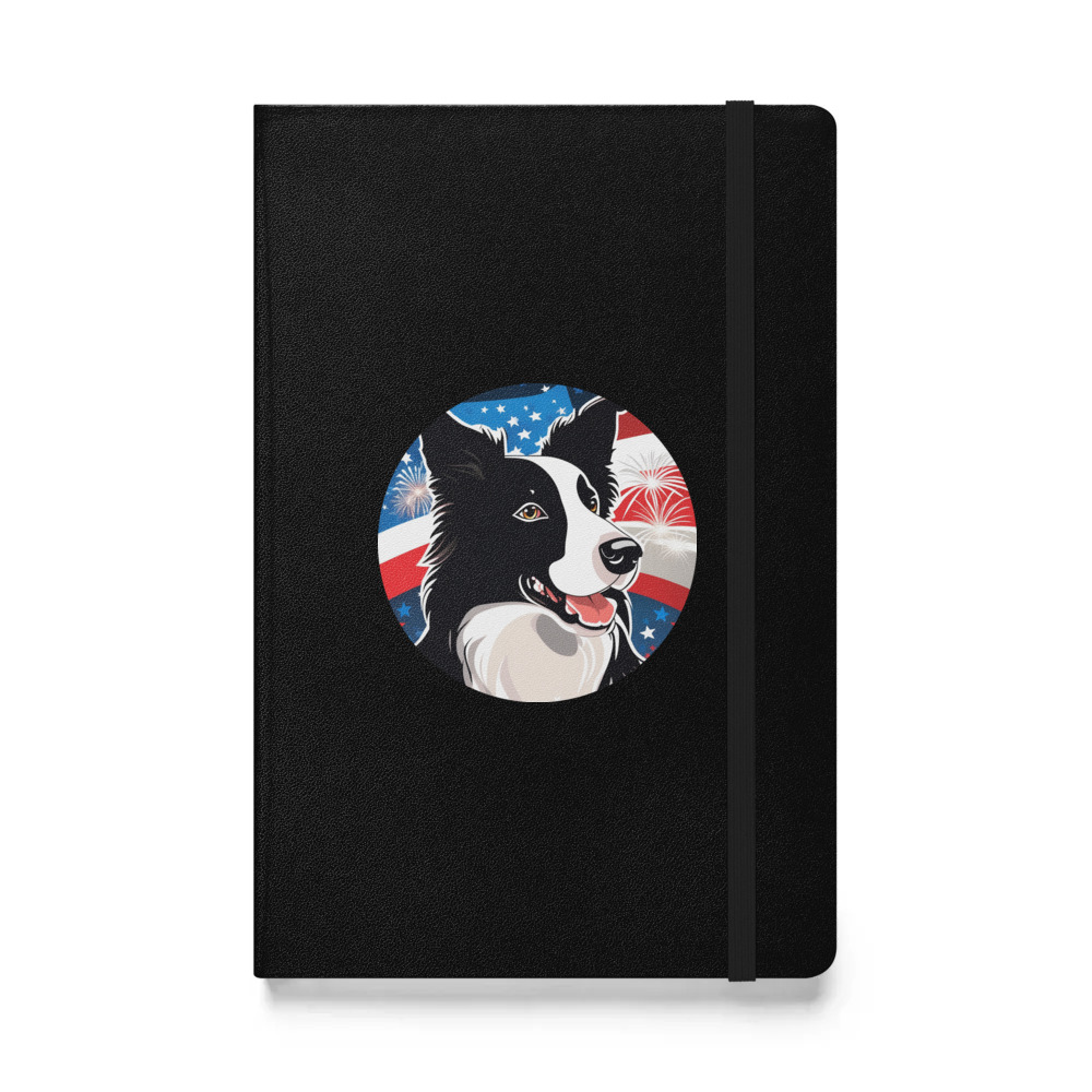 PugMug Custom Border Collie Hardcover Bound Notebook