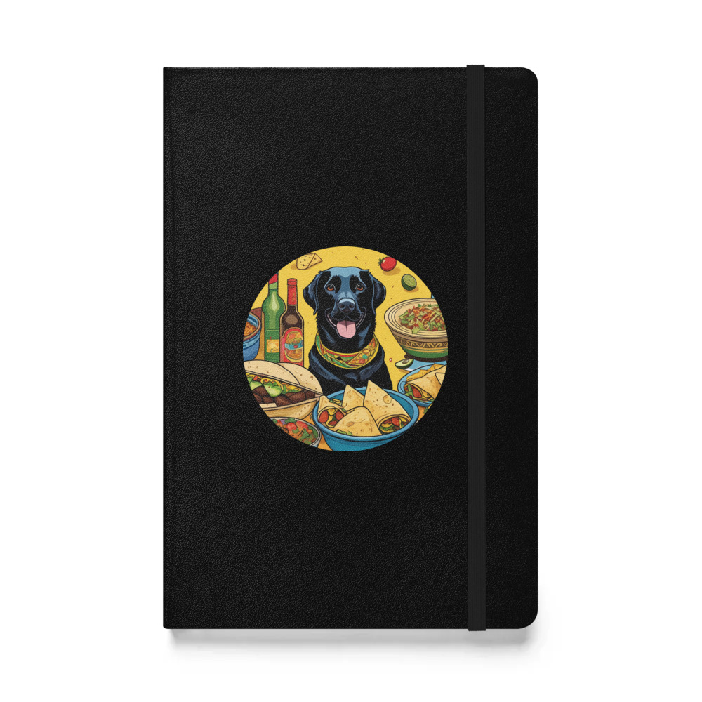 PugMug Custom Black Labrador Retriever Hardcover Bound Notebook