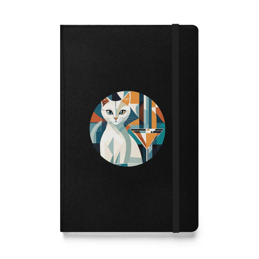 PugMug Custom White Companion Cat Hardcover Bound Notebook