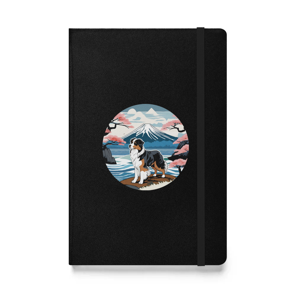PugMug Custom Miniature American Shepherd Hardcover Bound Notebook