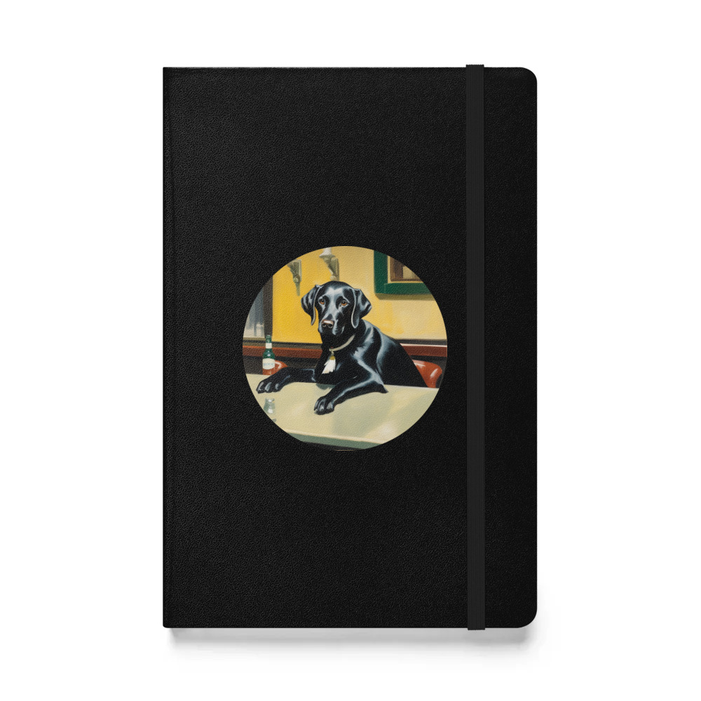 PugMug Custom Black Labrador Retriever Hardcover Bound Notebook