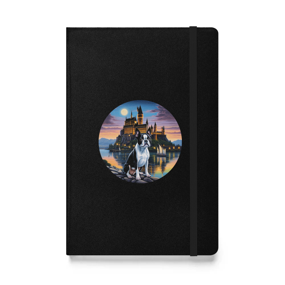 PugMug Custom Boston Terrier Hardcover Bound Notebook