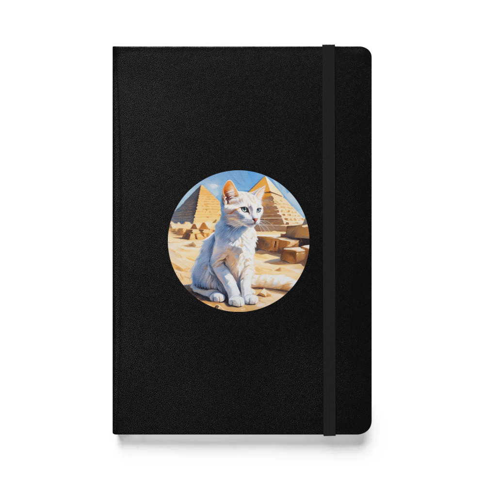 PugMug Custom White Companion Cat Hardcover Bound Notebook