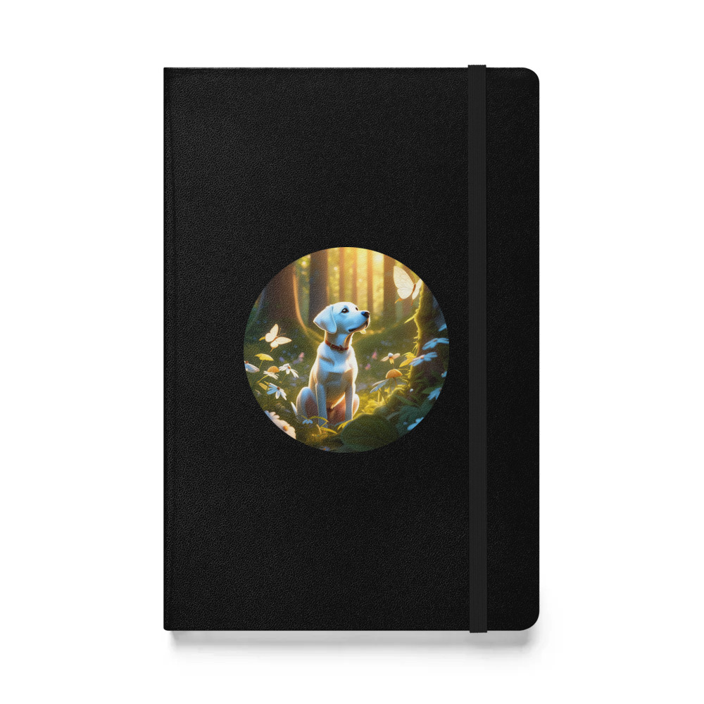 PugMug Custom White Labrador Retriever Hardcover Bound Notebook