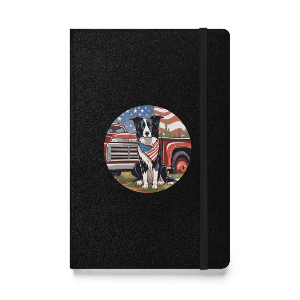 PugMug Custom Border Collie Hardcover Bound Notebook