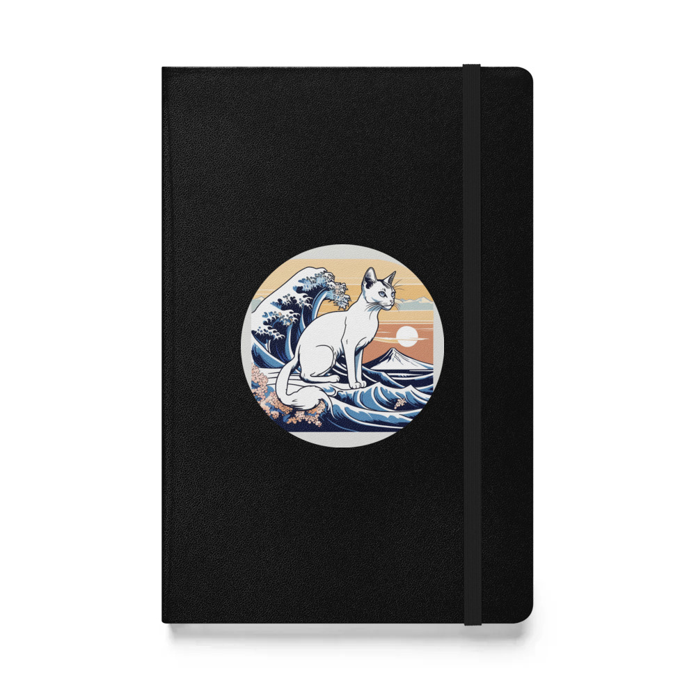 PugMug Custom White Abyssinian Cat Hardcover Bound Notebook