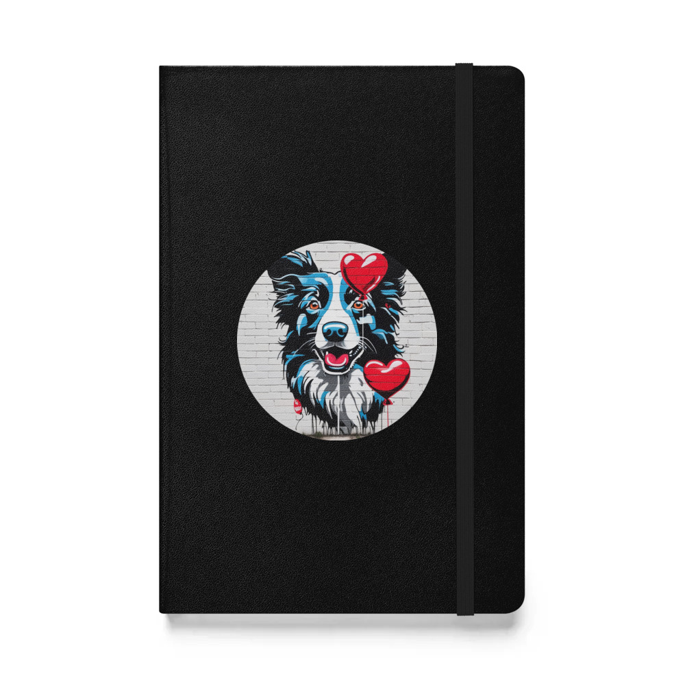 PugMug Custom Border Collie Hardcover Bound Notebook