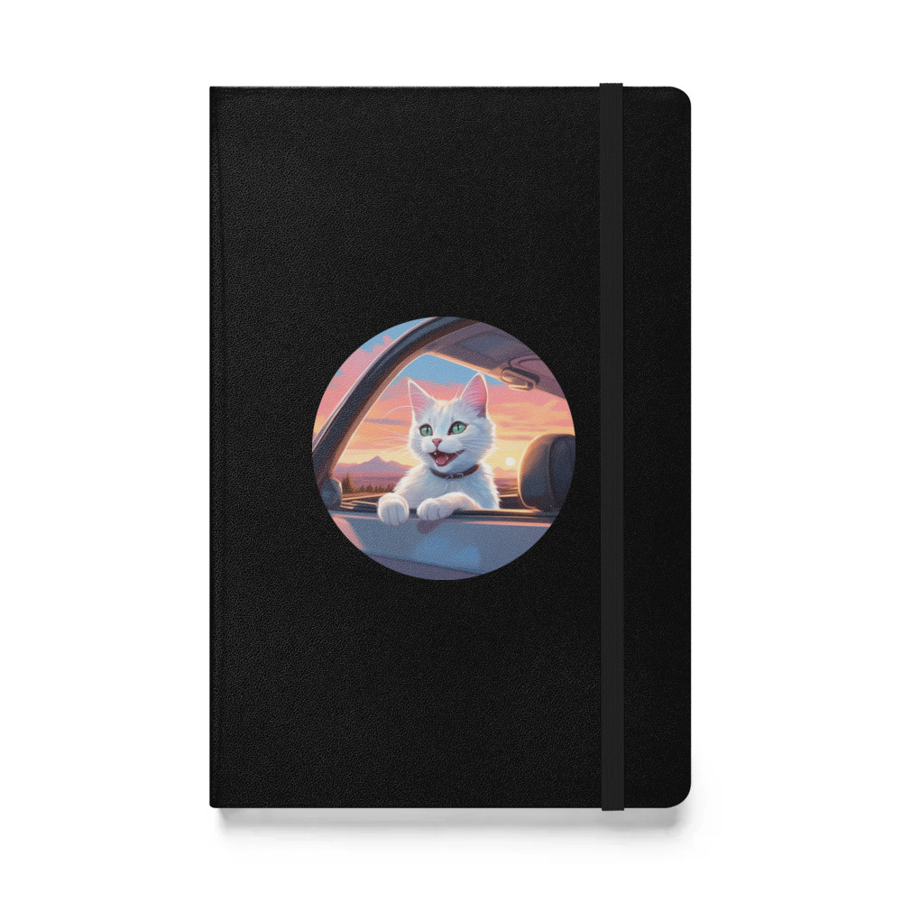 PugMug Custom White Companion Cat Hardcover Bound Notebook