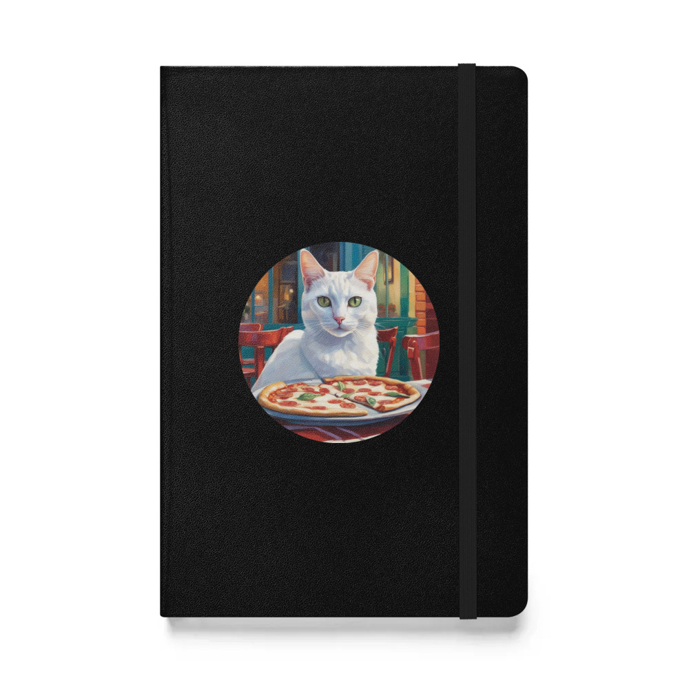 PugMug Custom White Companion Cat Hardcover Bound Notebook