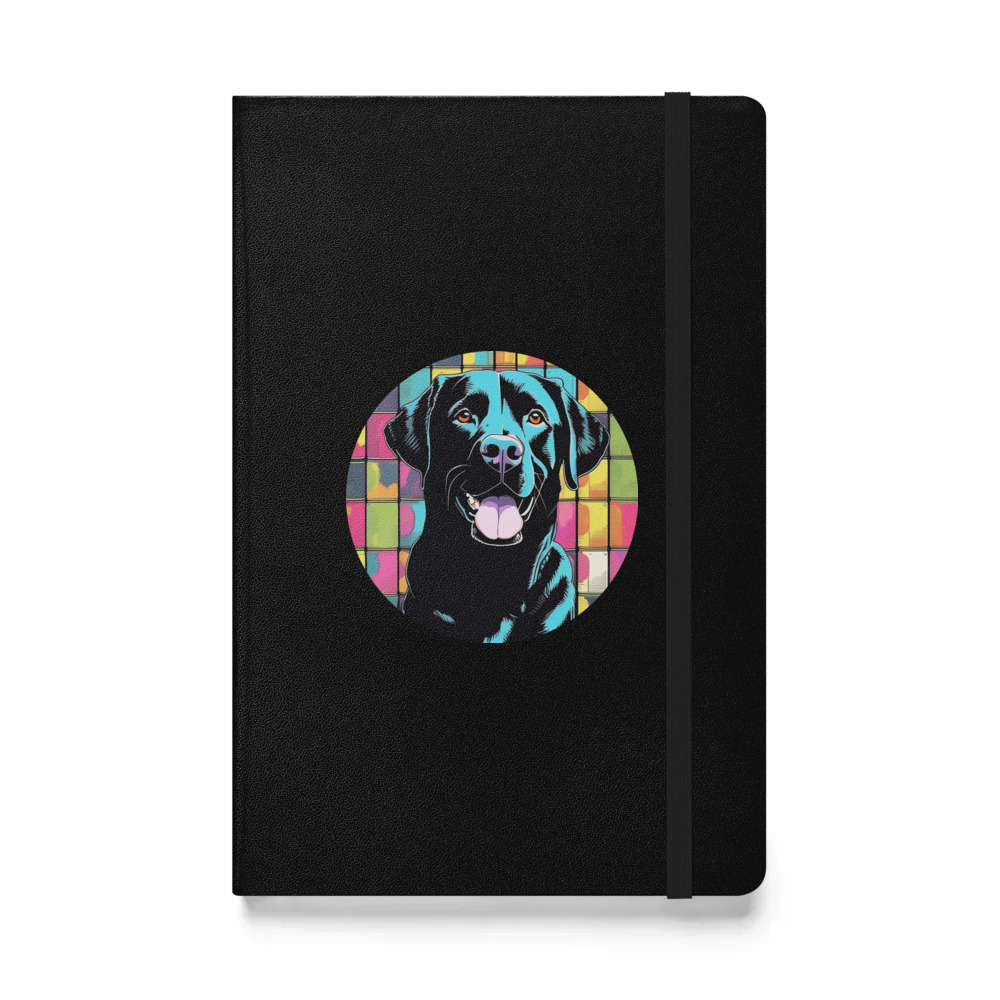 PugMug Custom Black Labrador Retriever Hardcover Bound Notebook