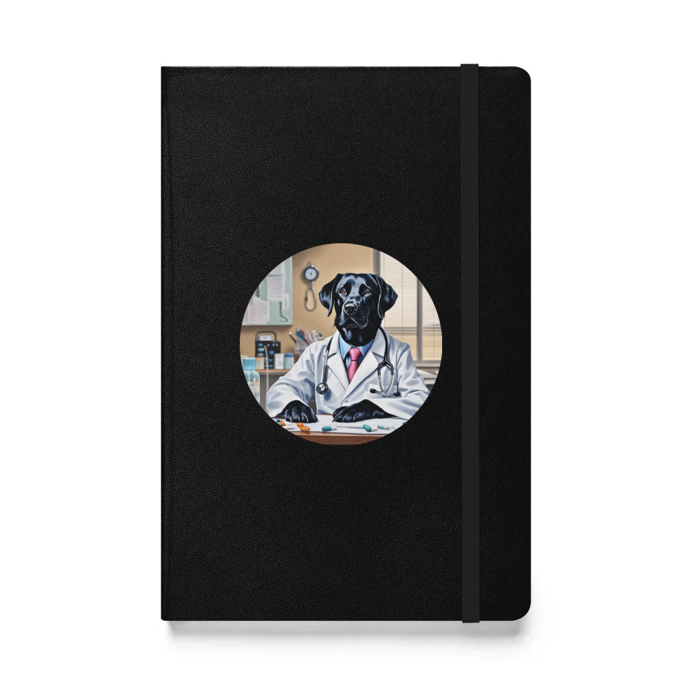 PugMug Custom Black Labrador Retriever Hardcover Bound Notebook