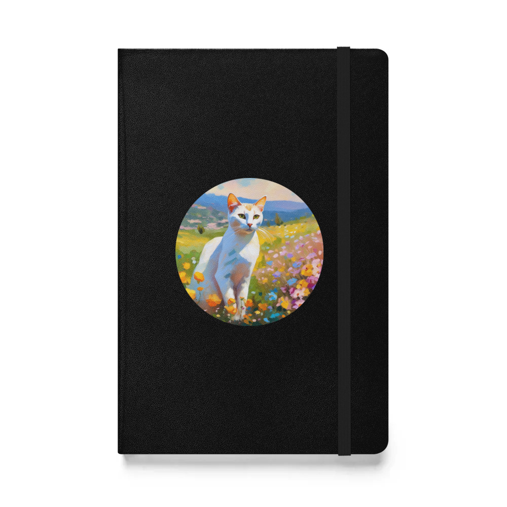 PugMug Custom White Abyssinian Cat Hardcover Bound Notebook