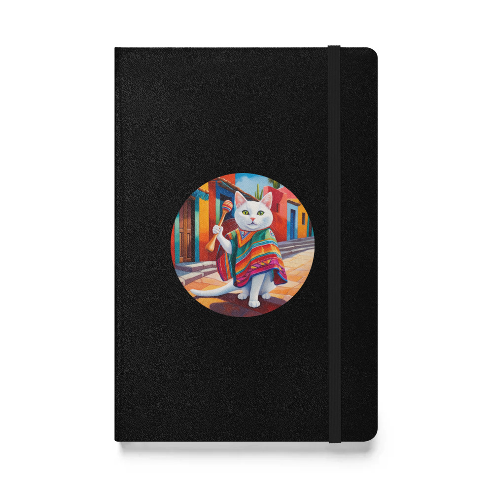 PugMug Custom White Companion Cat Hardcover Bound Notebook