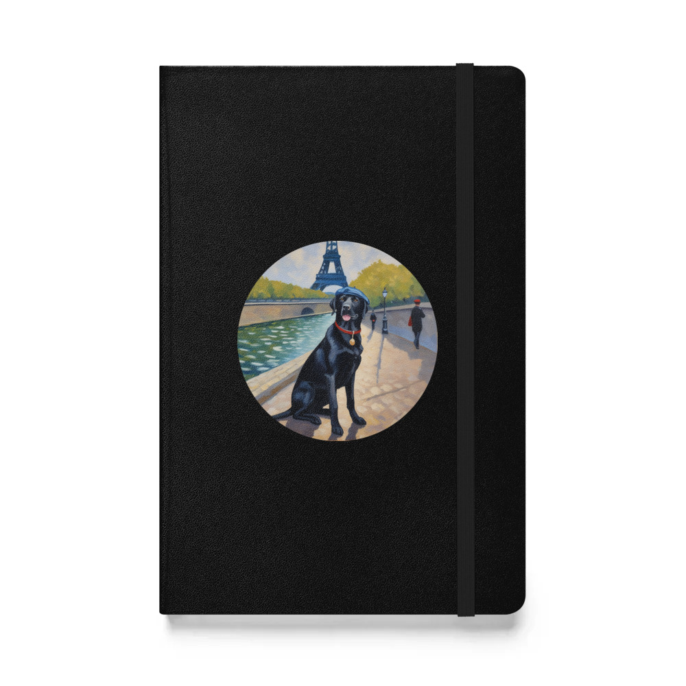 PugMug Custom Black Labrador Retriever Hardcover Bound Notebook