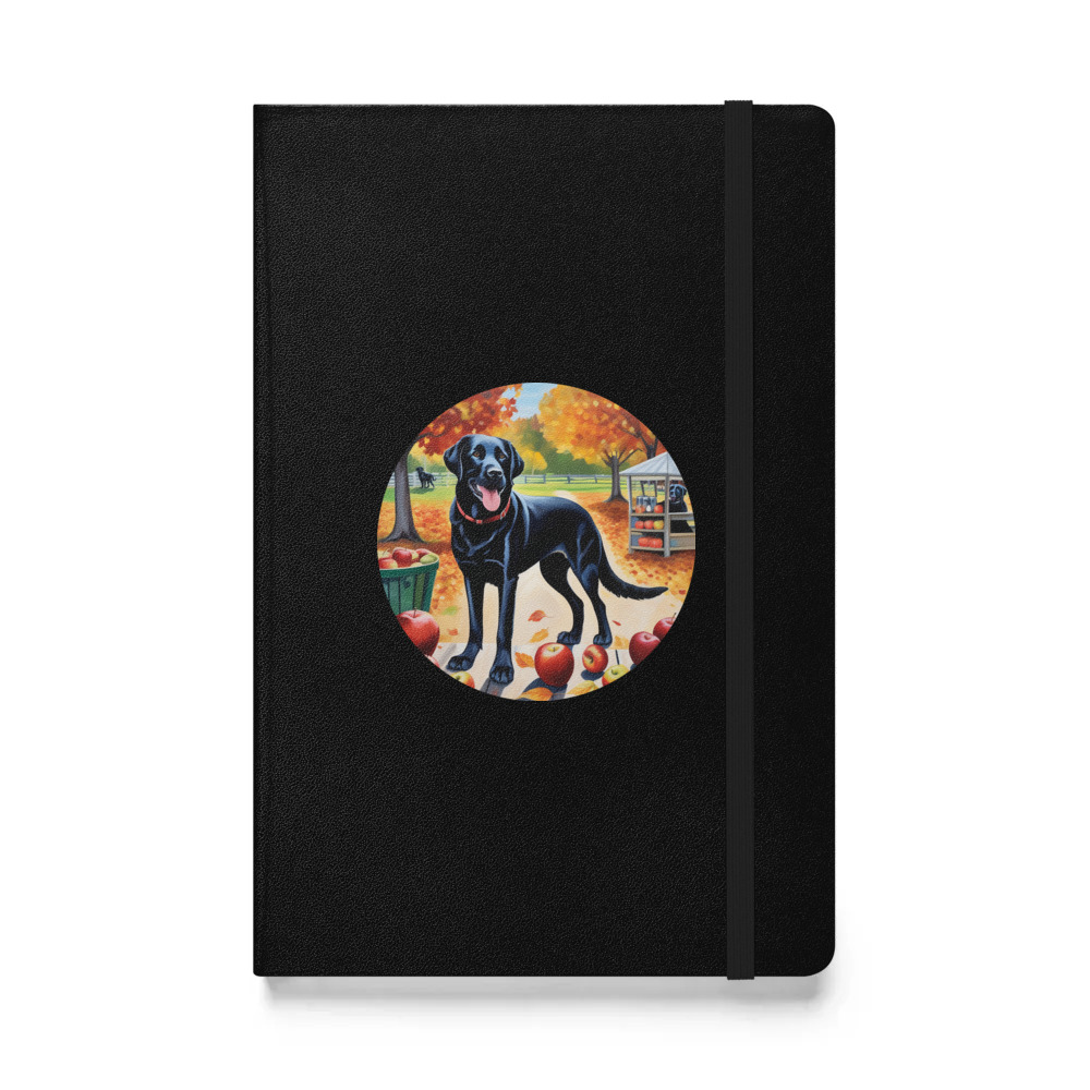 PugMug Custom Black Labrador Retriever Hardcover Bound Notebook