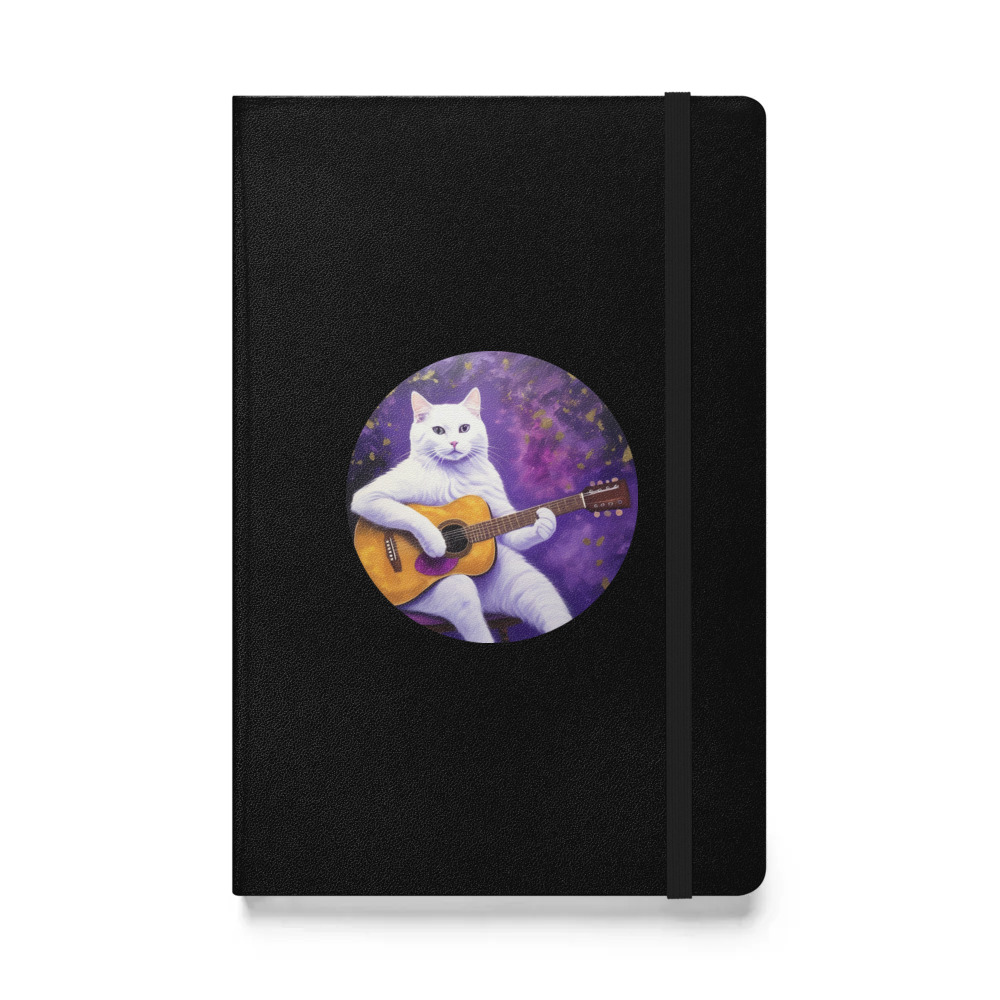 PugMug Custom White Companion Cat Hardcover Bound Notebook