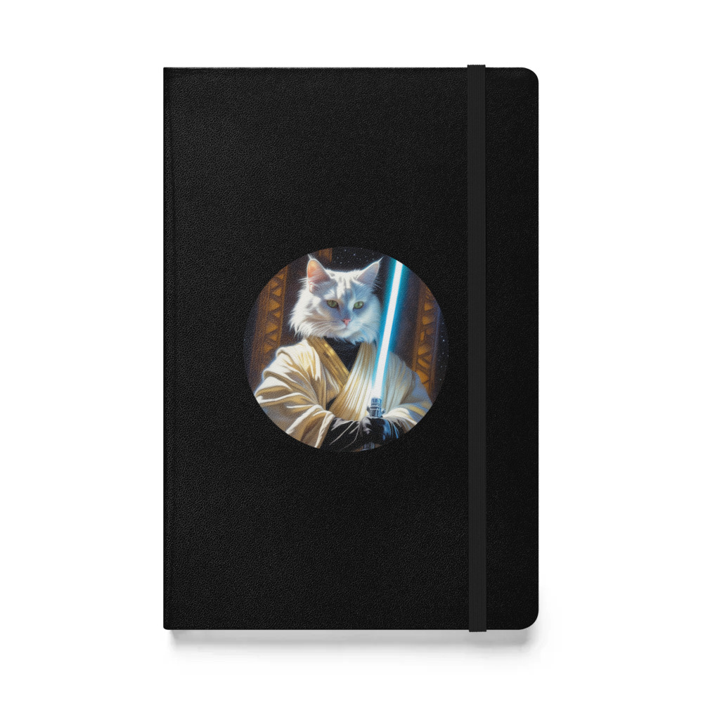 PugMug Custom White Companion Cat Hardcover Bound Notebook