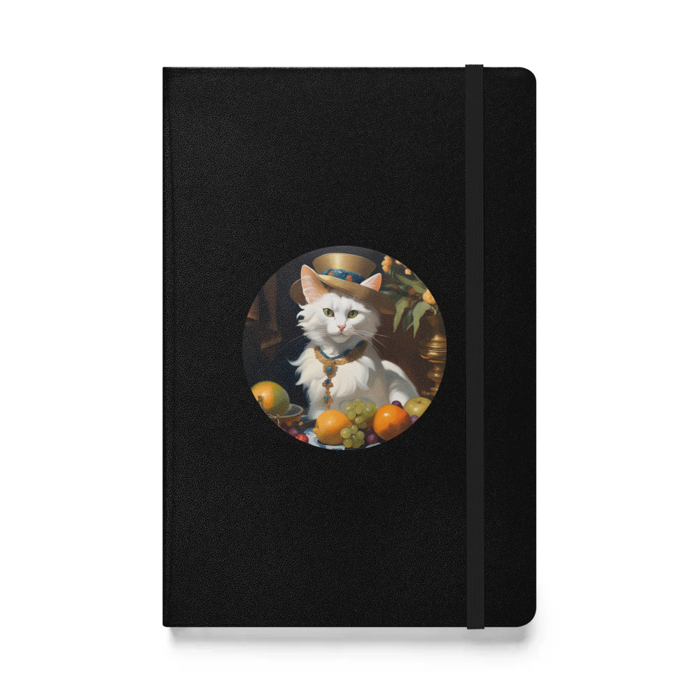 PugMug Custom White Exotic Cat Hardcover Bound Notebook