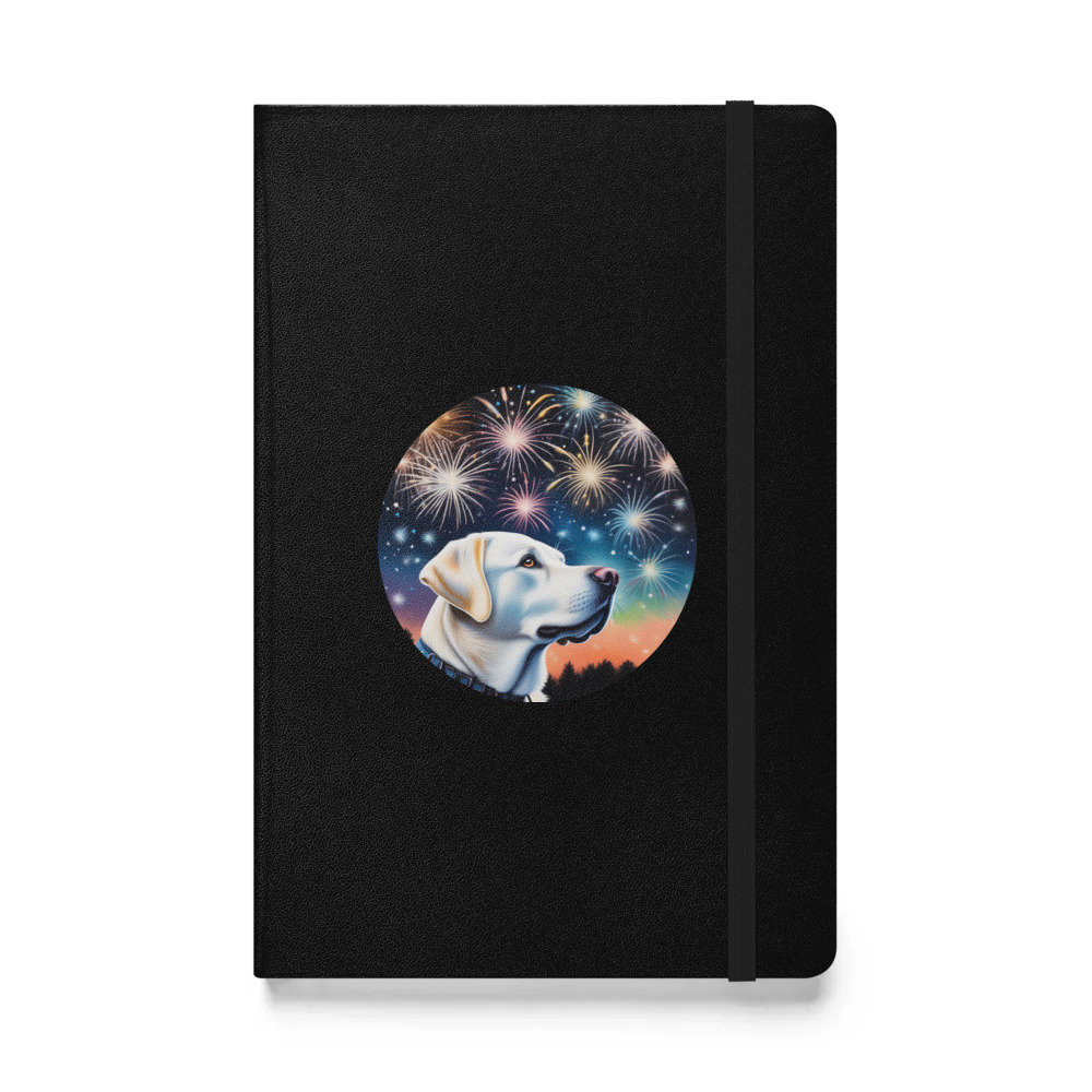PugMug Custom White Labrador Retriever Hardcover Bound Notebook
