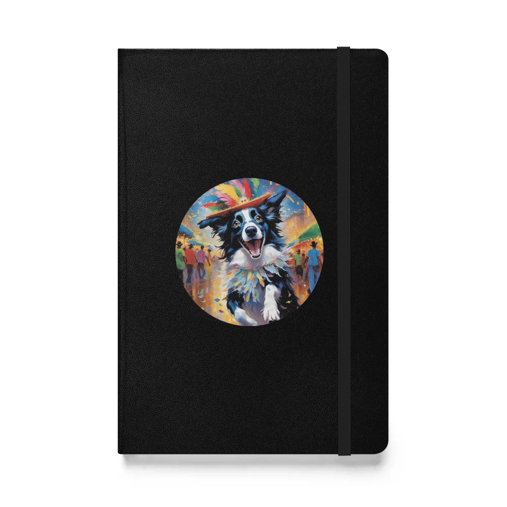 PugMug Custom Border Collie Hardcover Bound Notebook