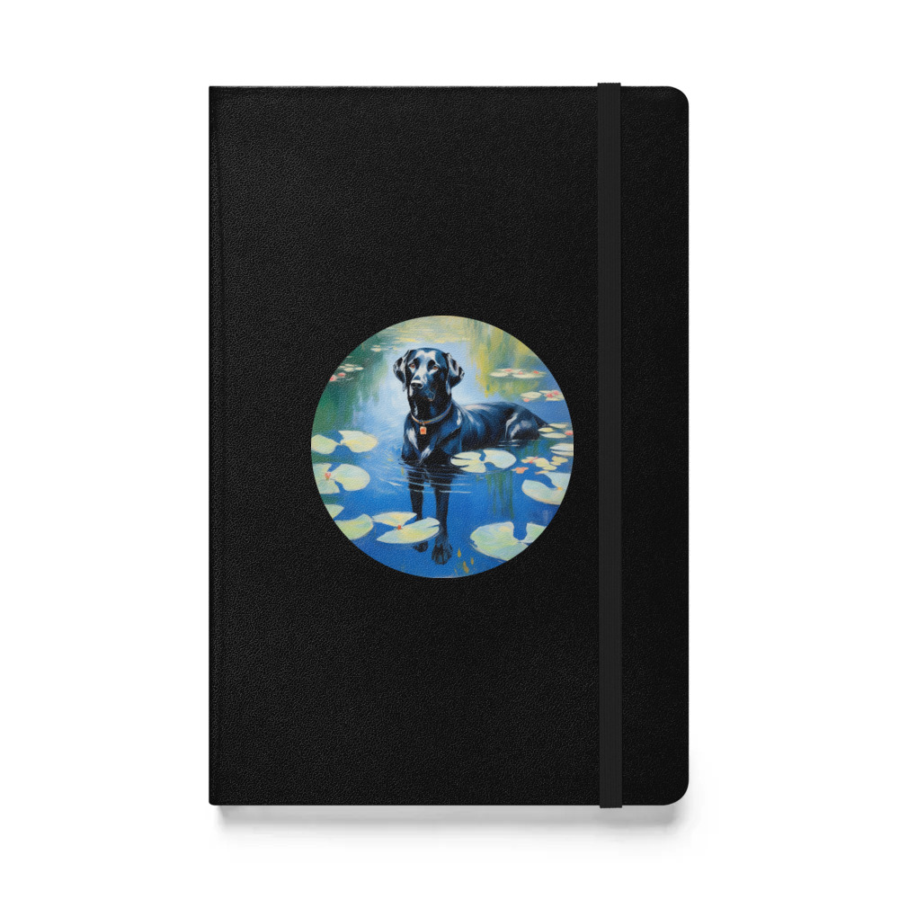 PugMug Custom Black Labrador Retriever Hardcover Bound Notebook