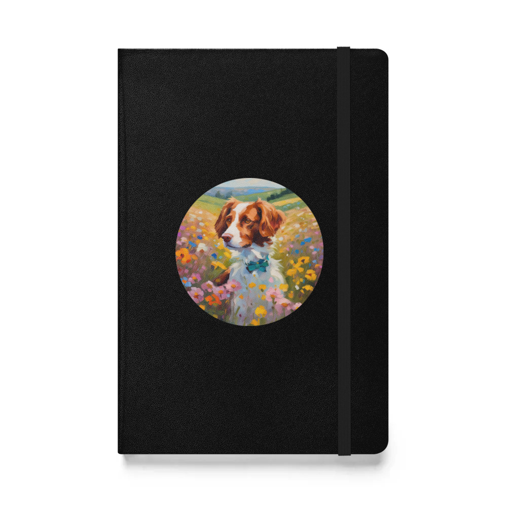 PugMug Custom Brittany Dog Hardcover Bound Notebook