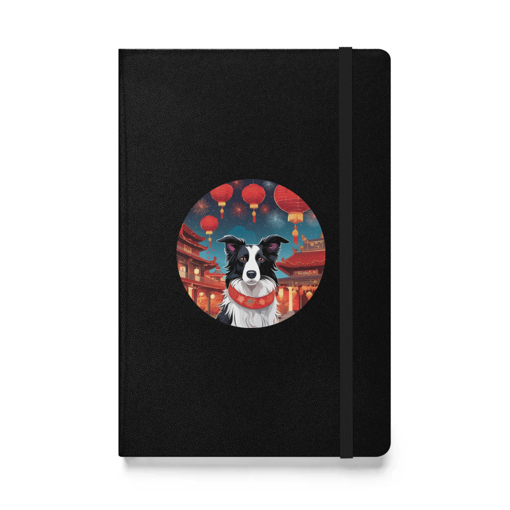 PugMug Custom Border Collie Hardcover Bound Notebook