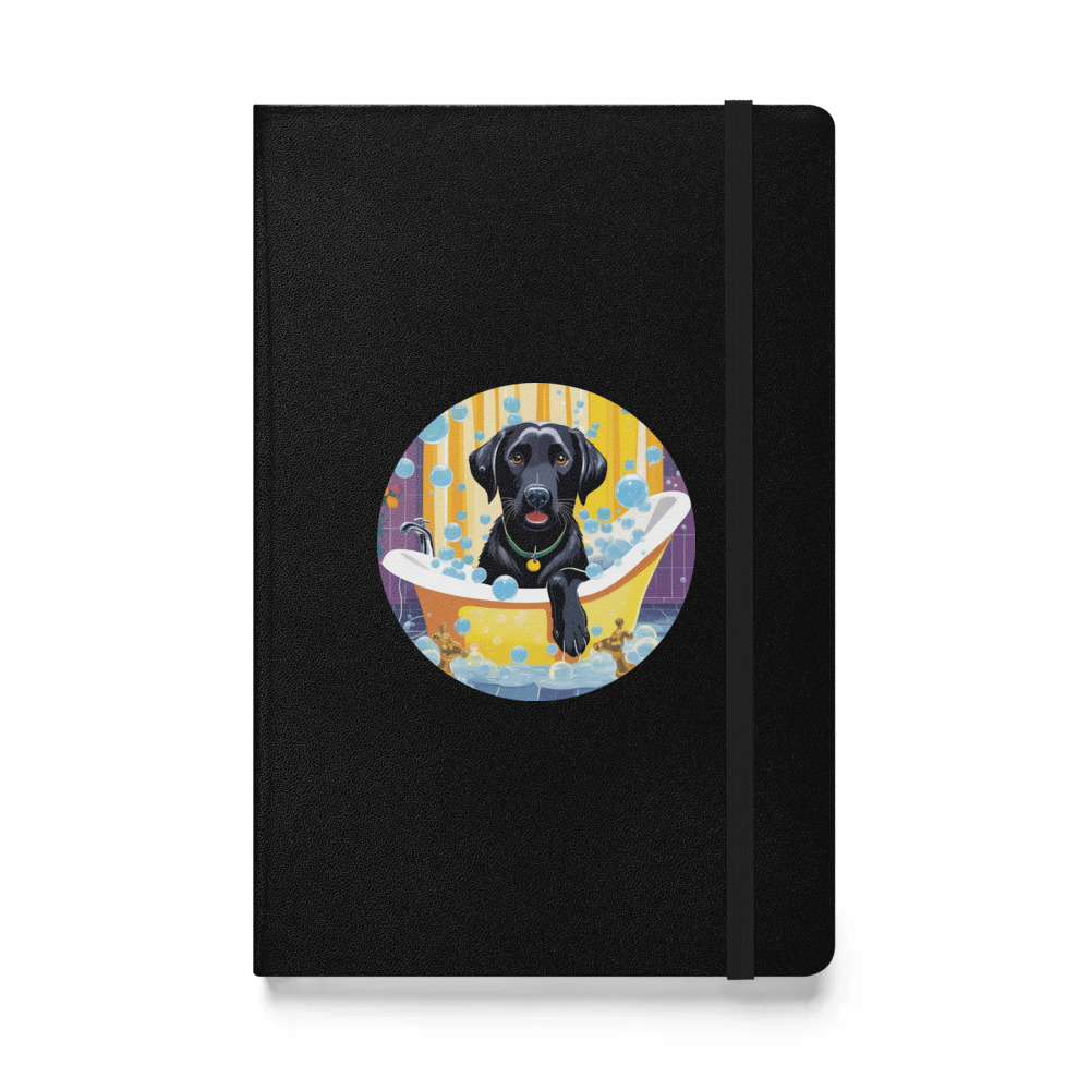 PugMug Custom Black Labrador Retriever Hardcover Bound Notebook