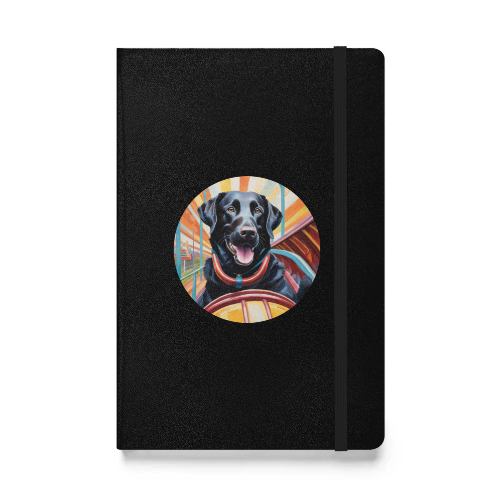 PugMug Custom Black Labrador Retriever Hardcover Bound Notebook