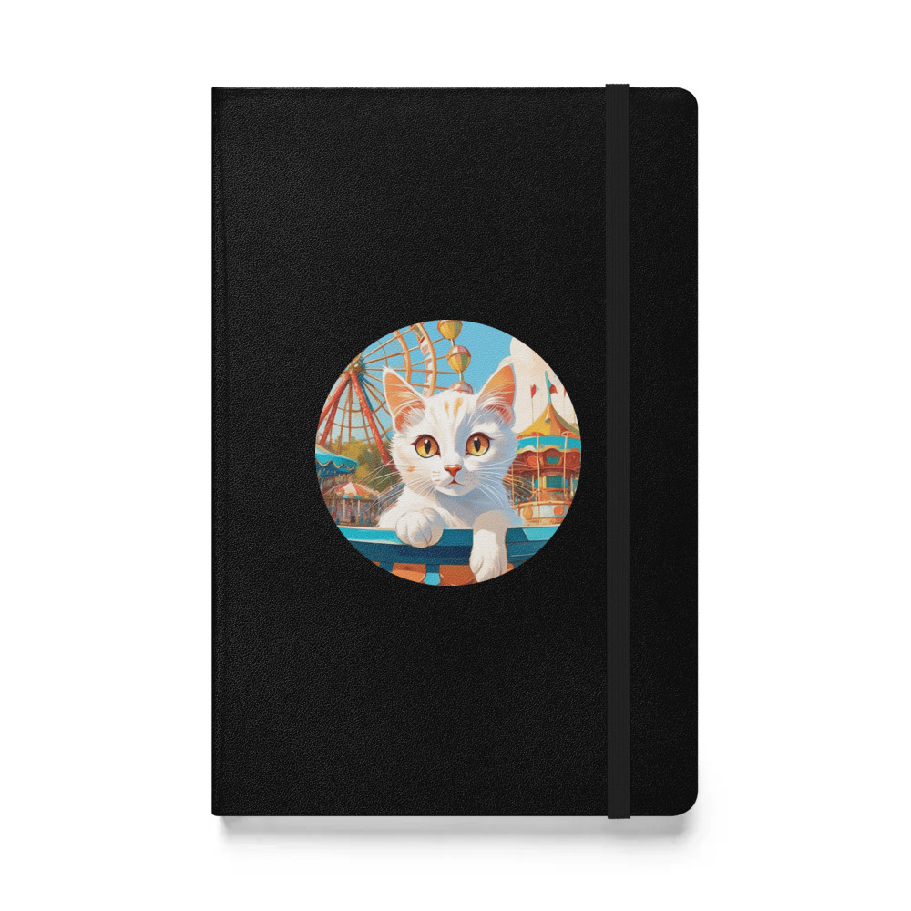 PugMug Custom White Companion Cat Hardcover Bound Notebook