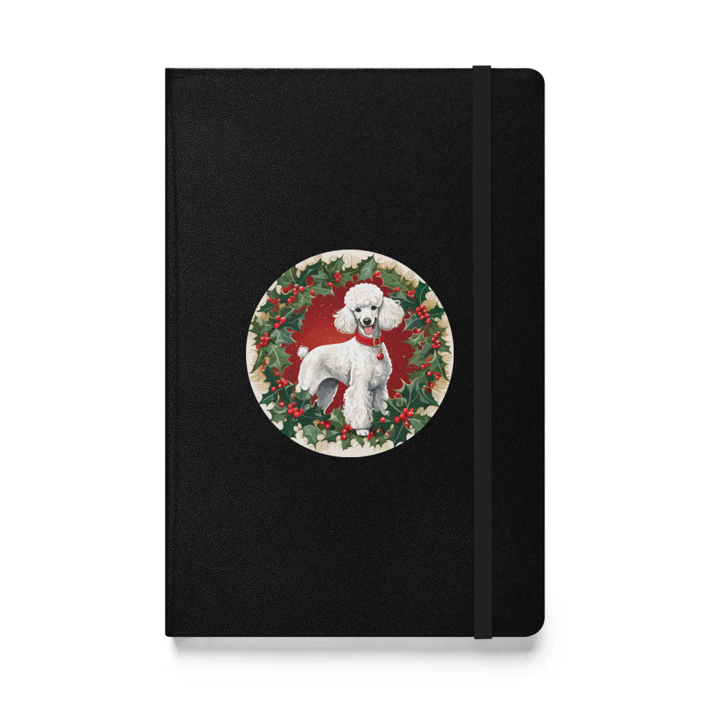 PugMug Custom White Poodle Hardcover Bound Notebook