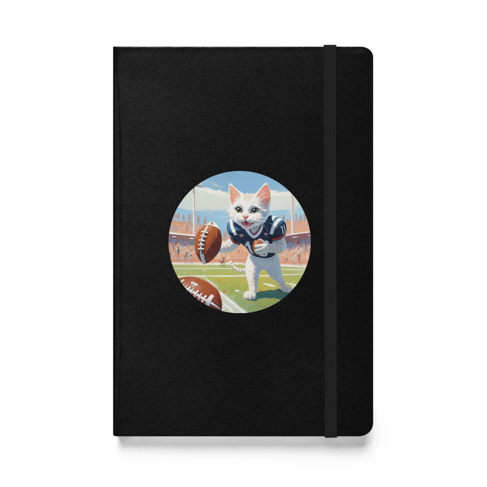 PugMug Custom White Companion Cat Hardcover Bound Notebook