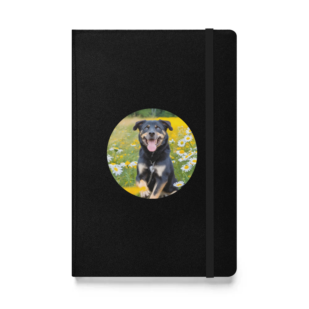 PugMug Custom Blue Hardcover Bound Notebook