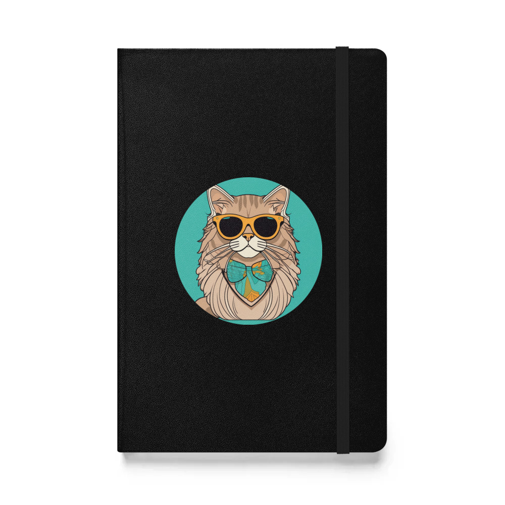PugMug Custom Tabby Persian Cat Hardcover Bound Notebook