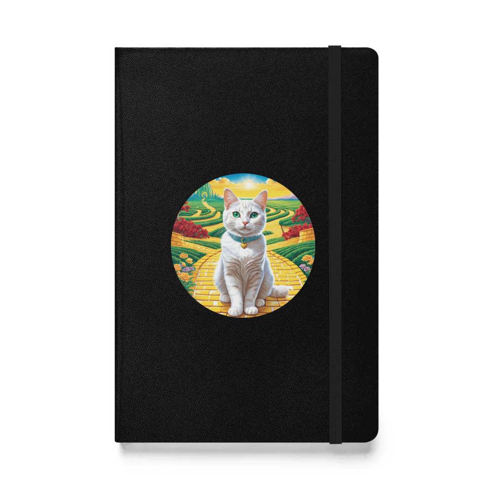 PugMug Custom White Companion Cat Hardcover Bound Notebook