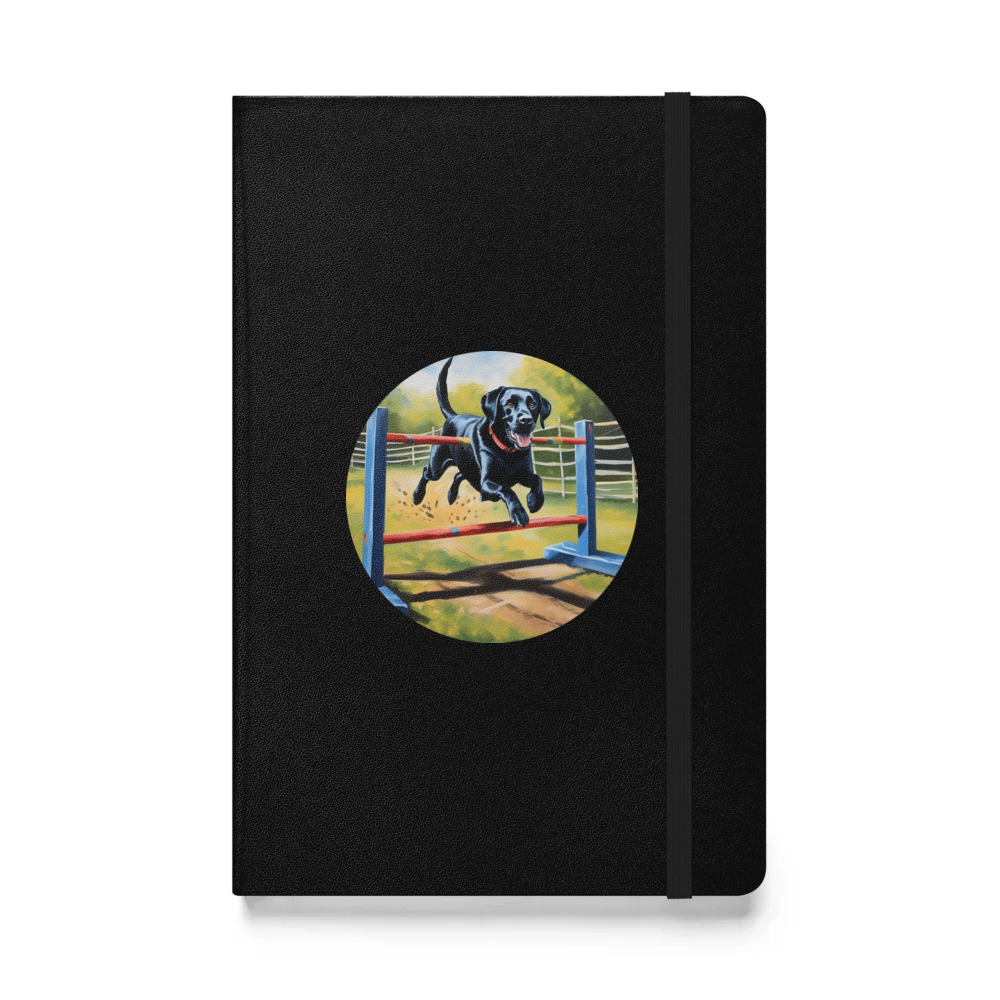 PugMug Custom Black Labrador Retriever Hardcover Bound Notebook