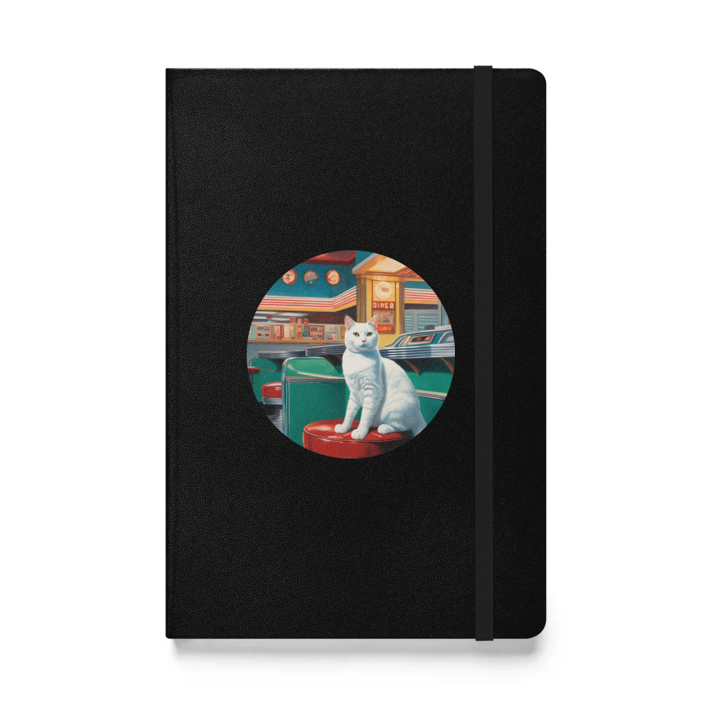 PugMug Custom White Companion Cat Hardcover Bound Notebook