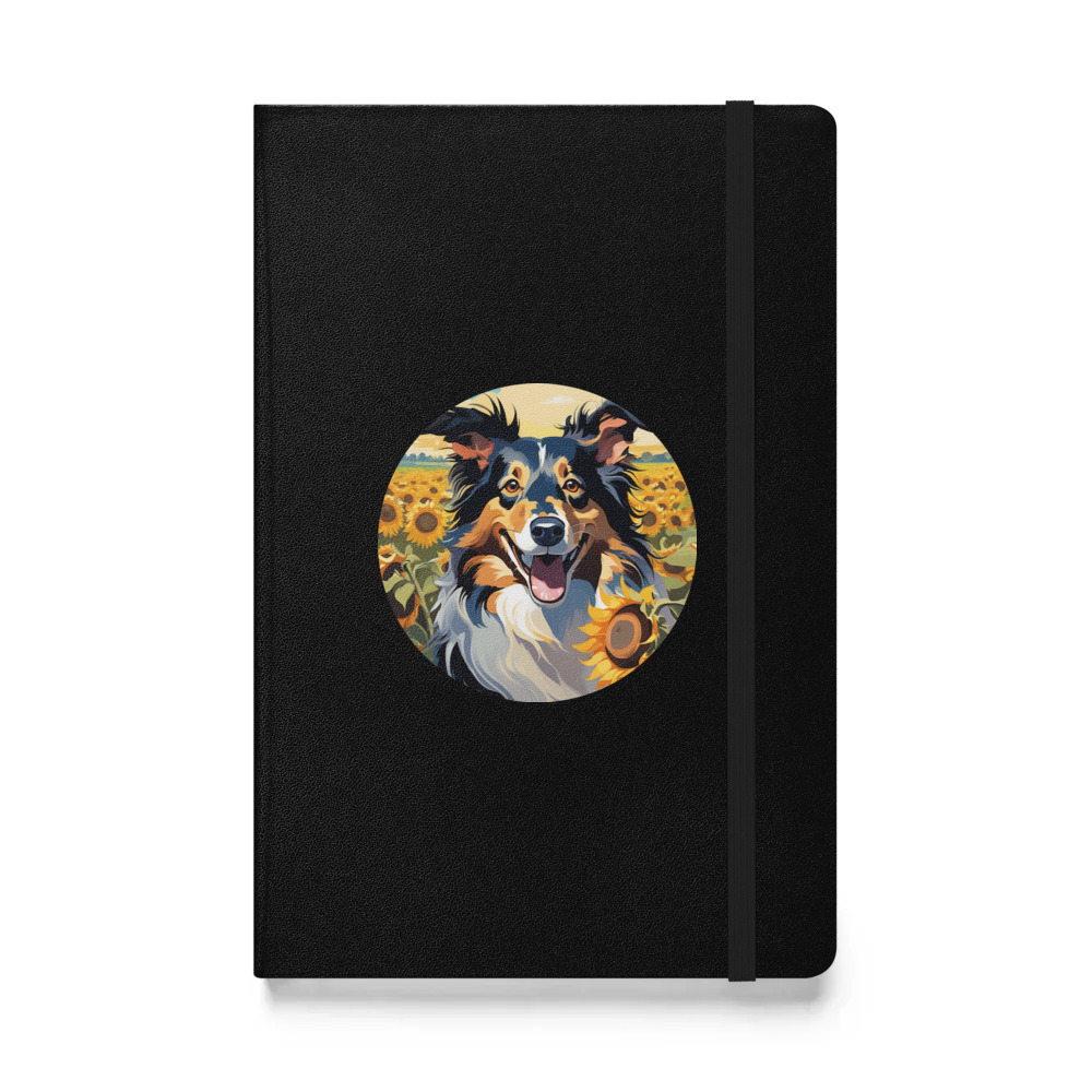 PugMug Custom Collie Hardcover Bound Notebook
