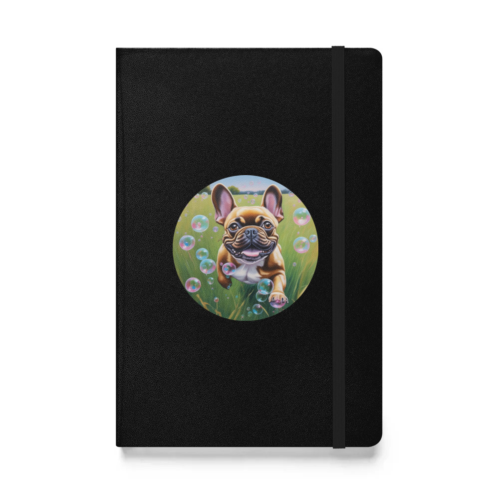 PugMug Custom Tan French Bulldog Hardcover Bound Notebook
