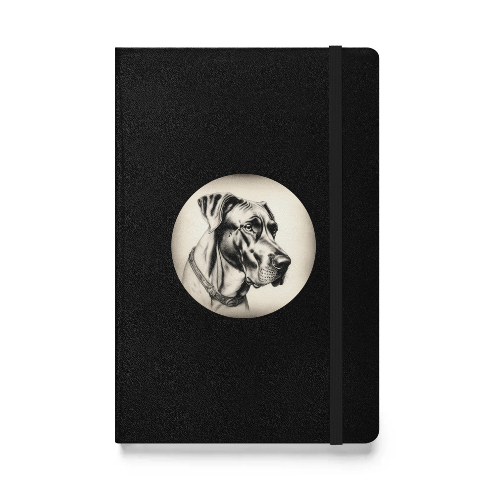 PugMug Custom Great Dane Hardcover Bound Notebook