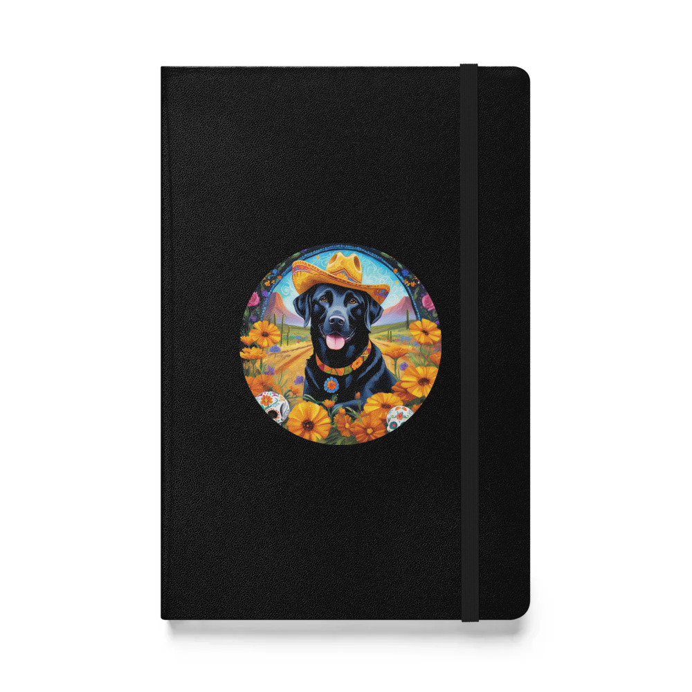 PugMug Custom Black Labrador Retriever Hardcover Bound Notebook