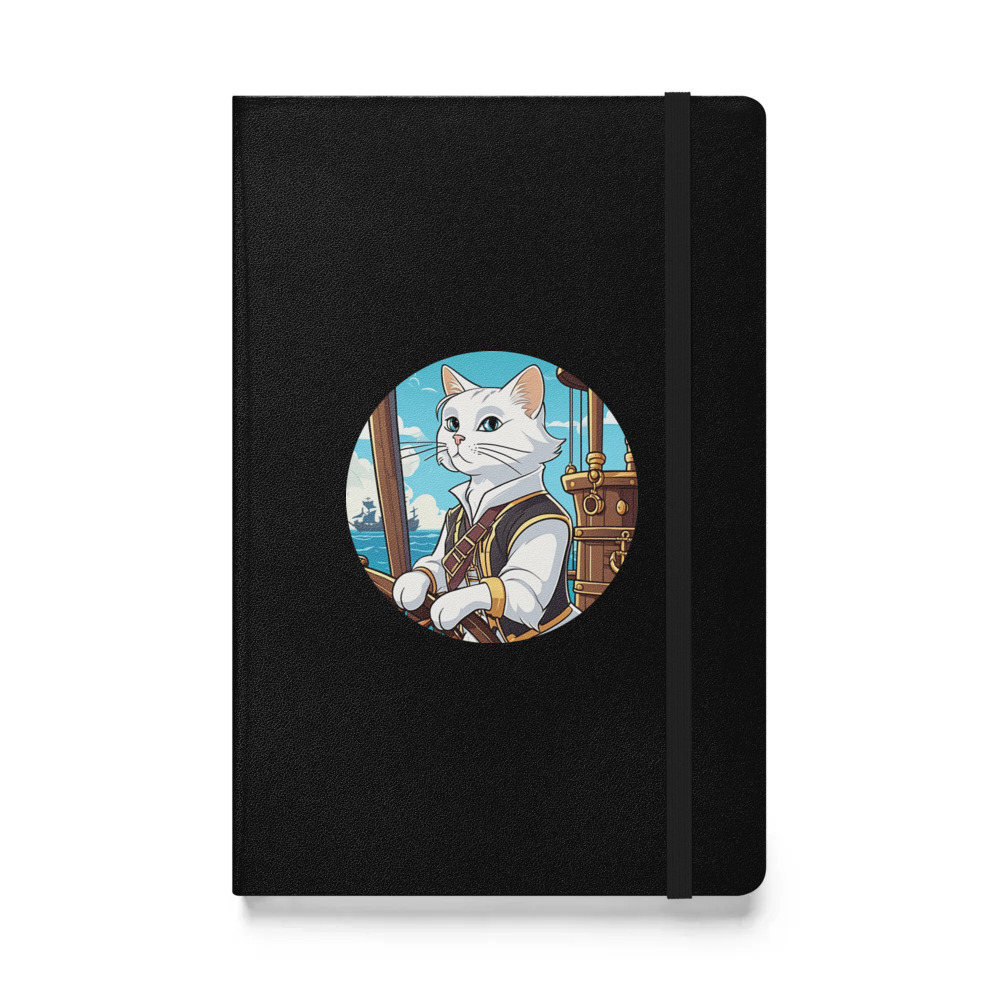 PugMug Custom White Companion Cat Hardcover Bound Notebook