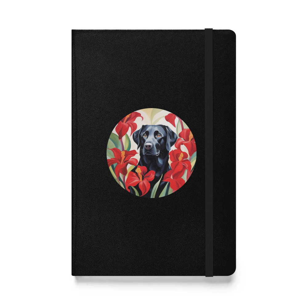 PugMug Custom Black Labrador Retriever Hardcover Bound Notebook