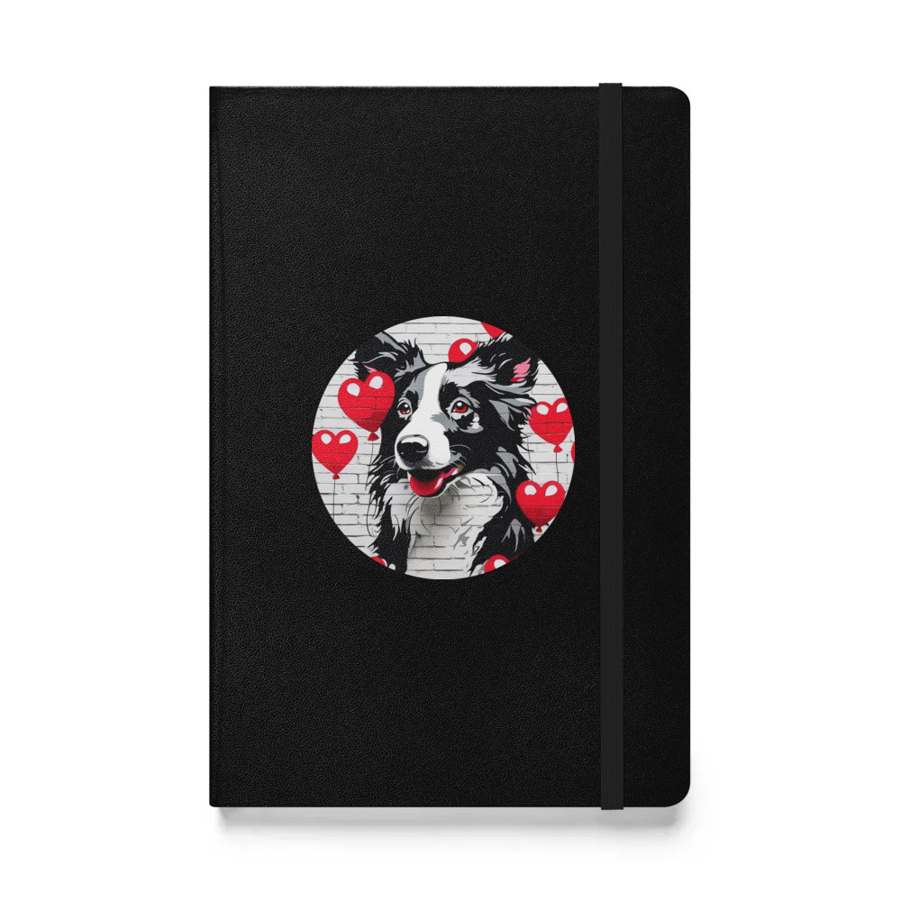 PugMug Custom Border Collie Hardcover Bound Notebook