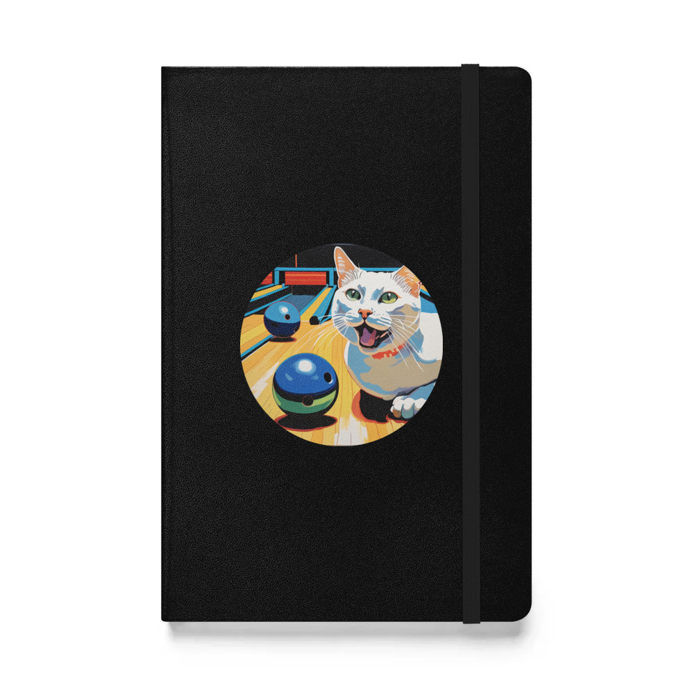 PugMug Custom White Companion Cat Hardcover Bound Notebook